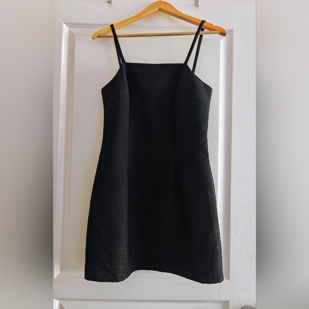 Elegant Black Sleeveless Mini Dress Plus Cute Crop Jacket